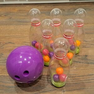 Vibrant Kids Bowling Set with Purple Ball